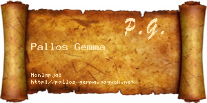 Pallos Gemma névjegykártya